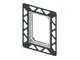 TECE Einbaurahmen mit rechteckiger Form und durchbrochenem Design zur flächenbündigen Montage, in Chrom glänzend, mit einem inneren Aluminiumrahmen.
